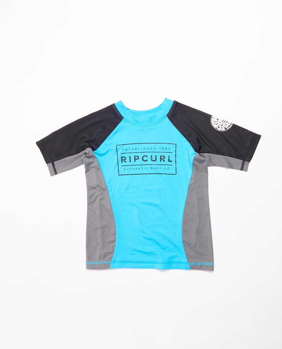 Rip Curl Boys Driven Box Short Sleeve Rashie | Ozmosis | Toddlers