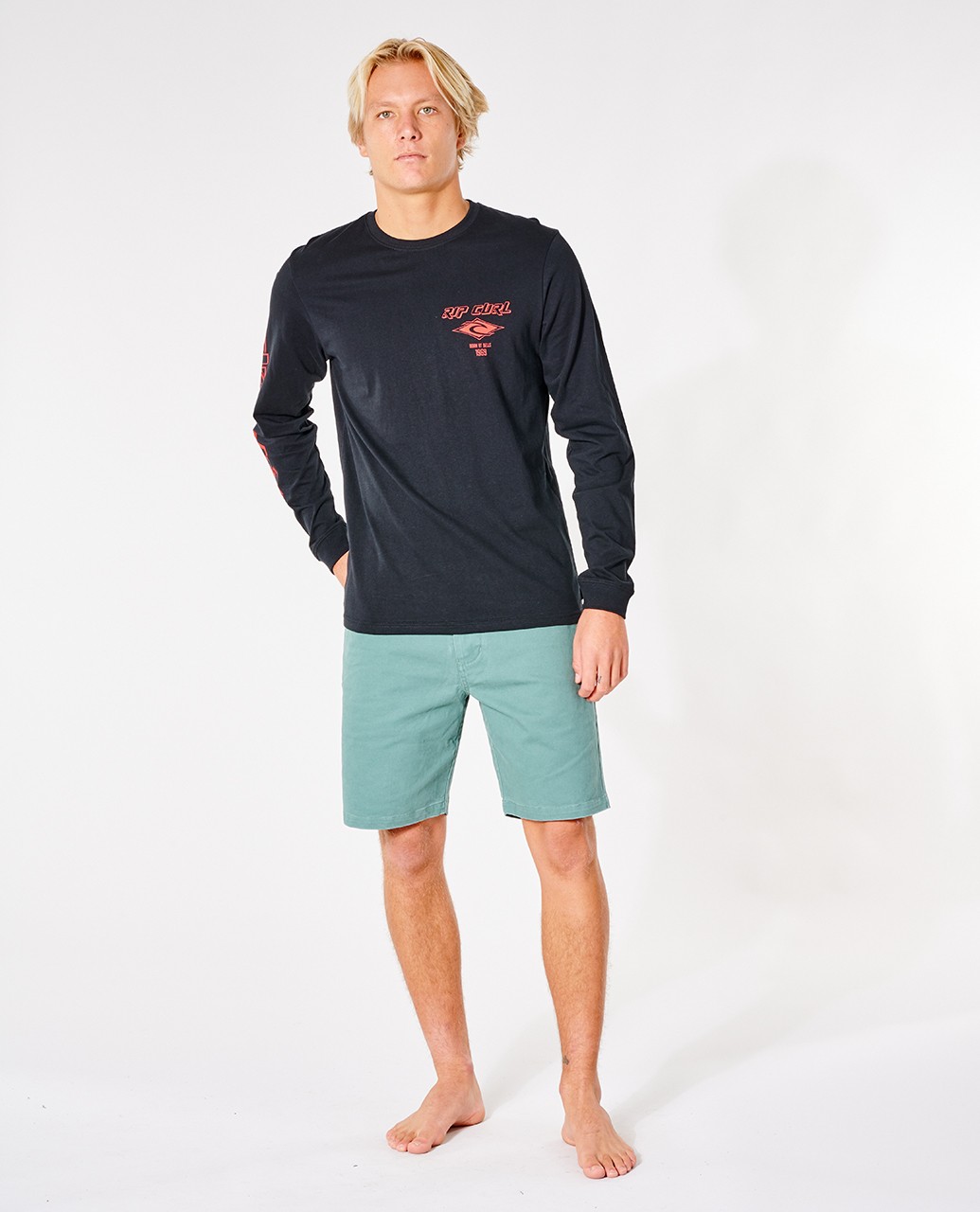 Rip Curl Fade Out Icon L/S Tee | Ozmosis | T-Shirts & Polos
