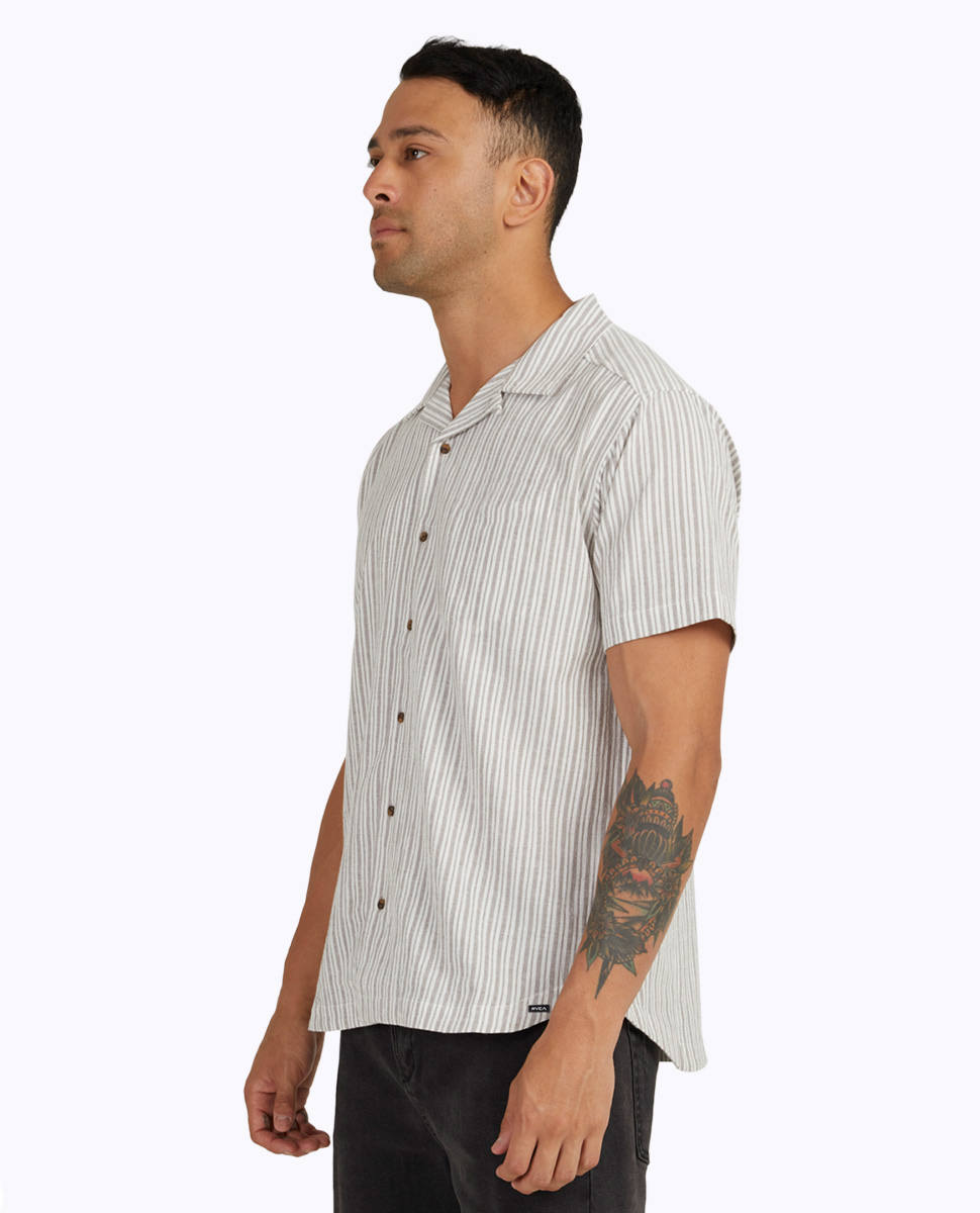 RVCA Beat Stripe Short Sleeve Shirt | Ozmosis | Shirts
