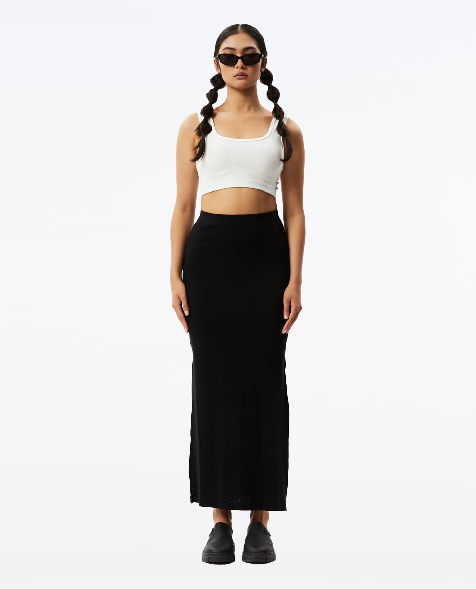 Afends Lilah Organic Pointelle Maxi Skirt | Ozmosis | Clothing