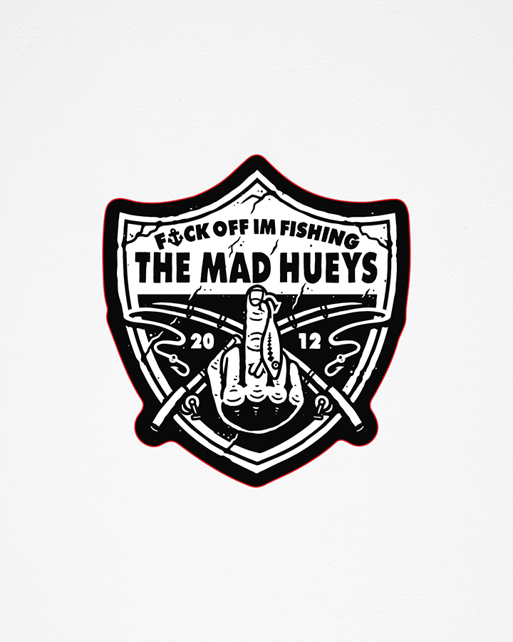 The Mad Hueys Raider Fk Off Fishing Hoodie In Black - FREE