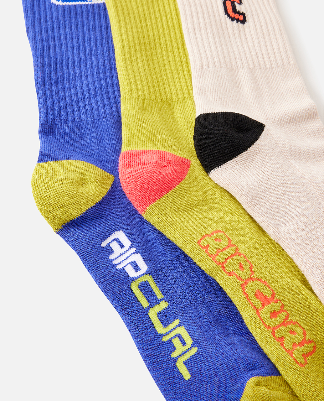 Retro Crew Sock 3 Pack - Unisex