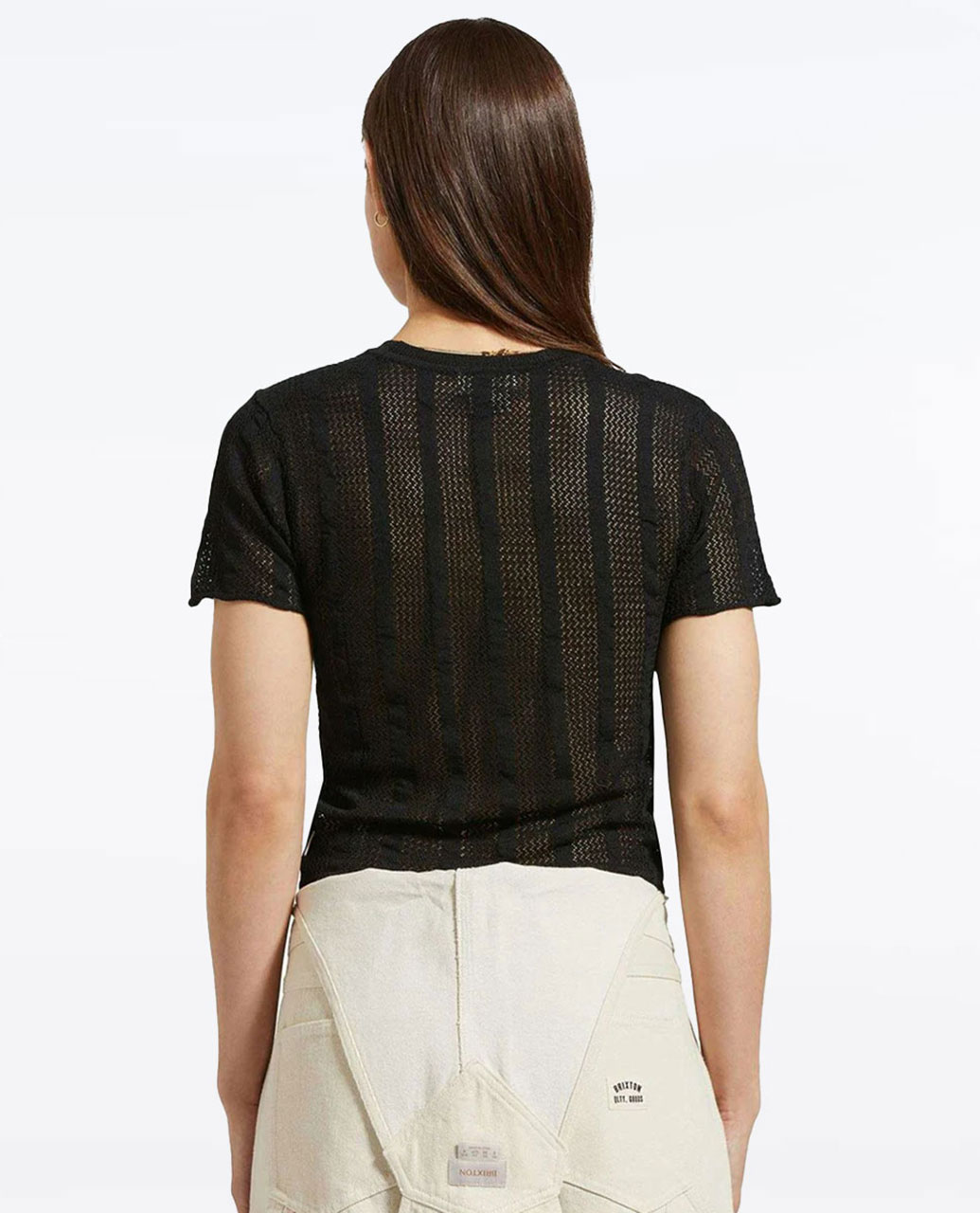 Sheer Knit Top Short Sleeve Top