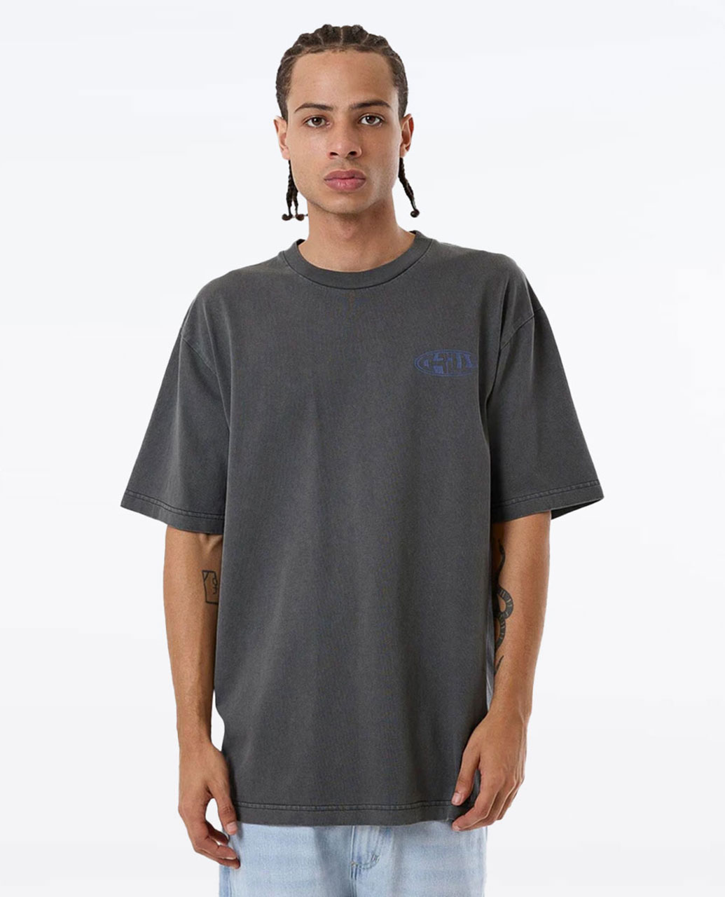 Shadow Oversize Fit Tee-Merch Blk