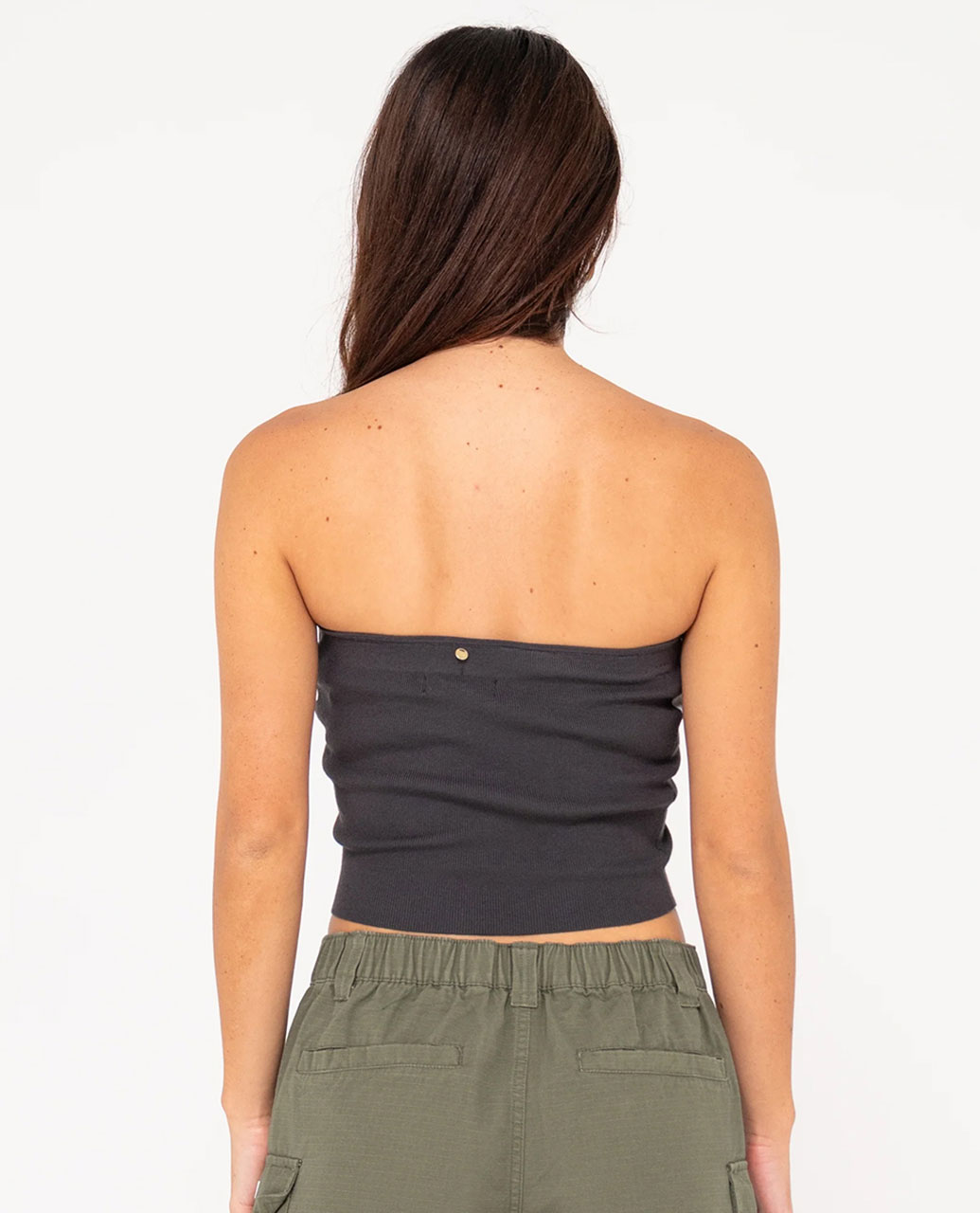 Amelia Strapless Contrast Knit Top