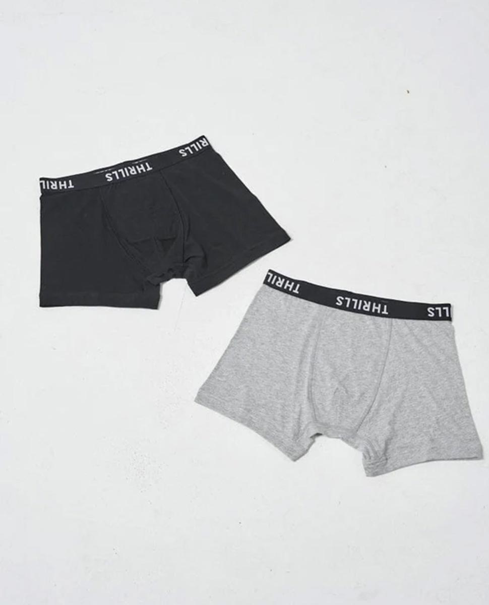 Briefs 2Pk Black/Grey Marle