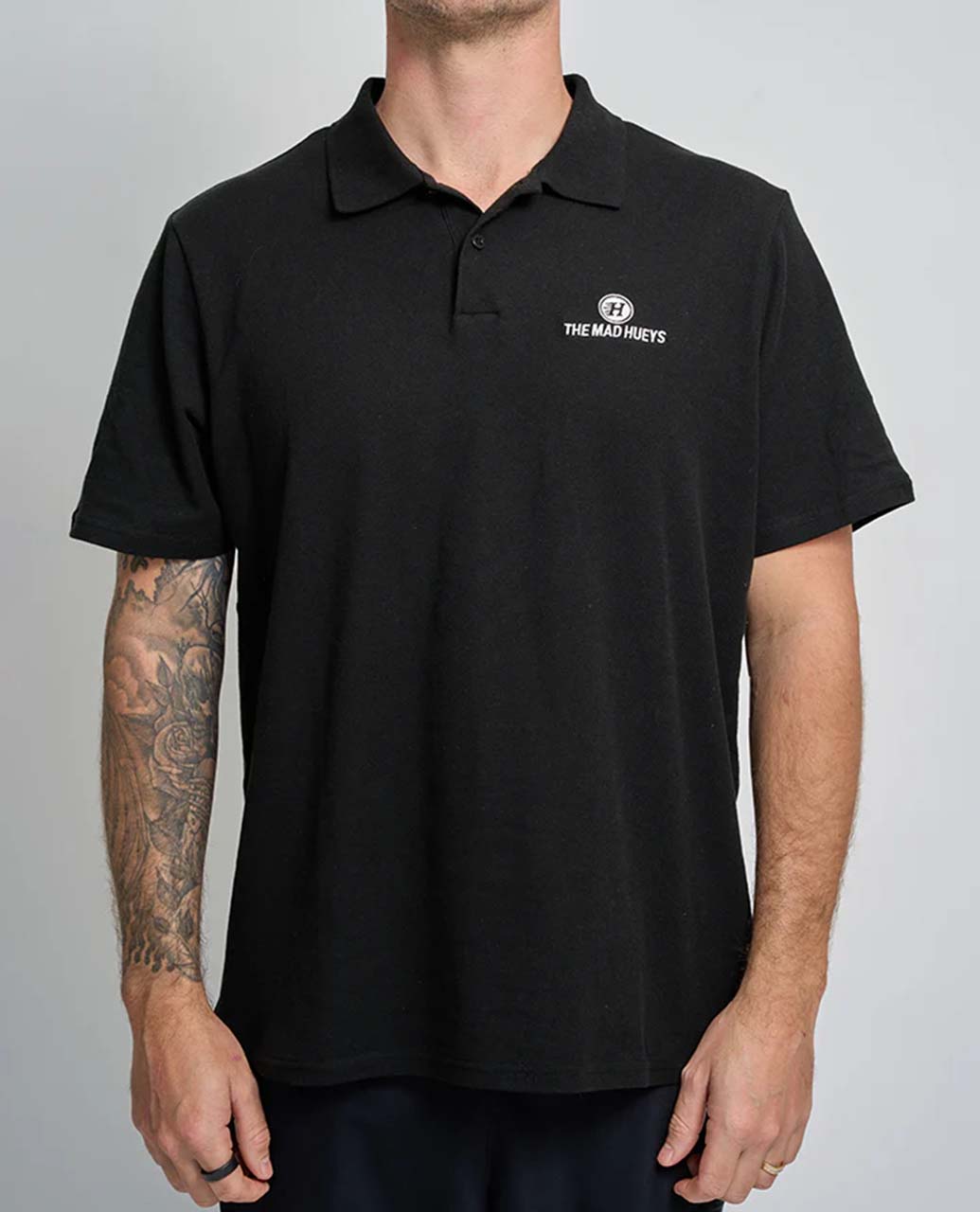 Hueys Party Polo-Black