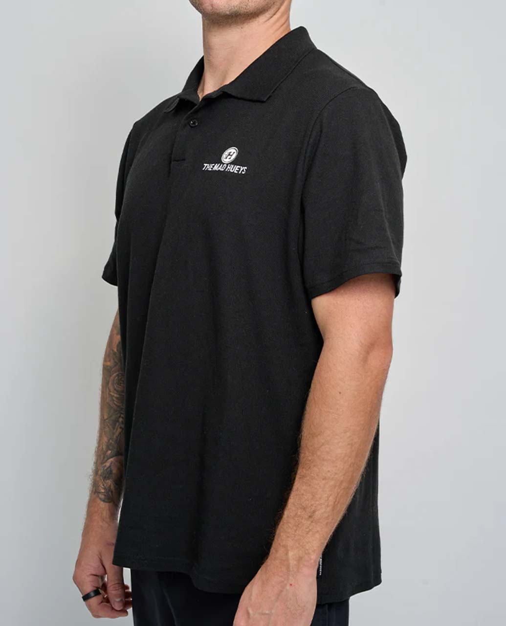 Hueys Party Polo-Black