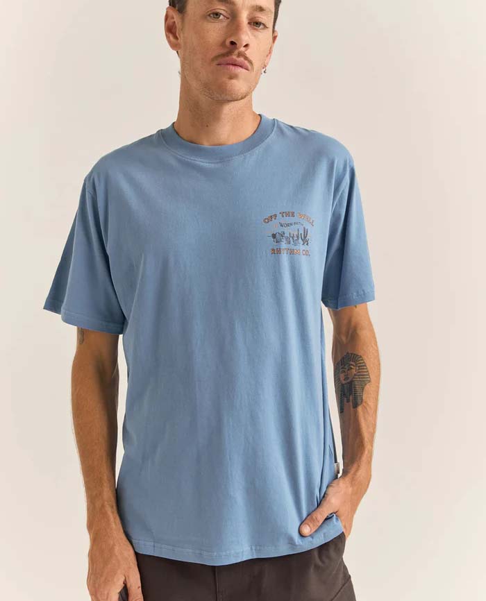 Worn Path SS Tee-Sea Blue