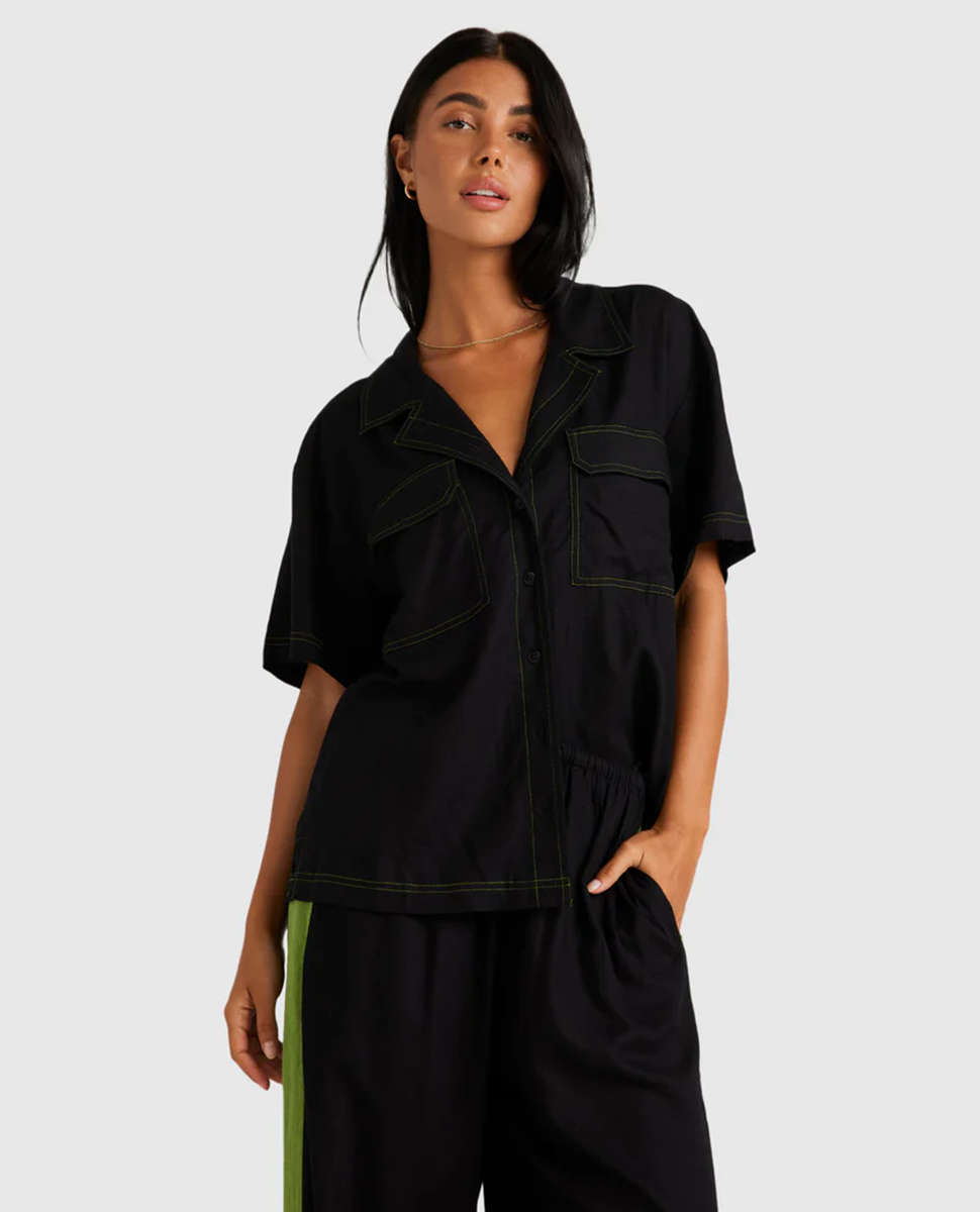 Kelsey Overshirt-Black