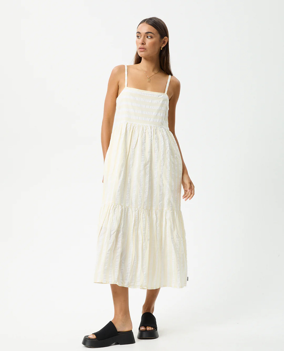 Splice-Organic Maxi Dress-White