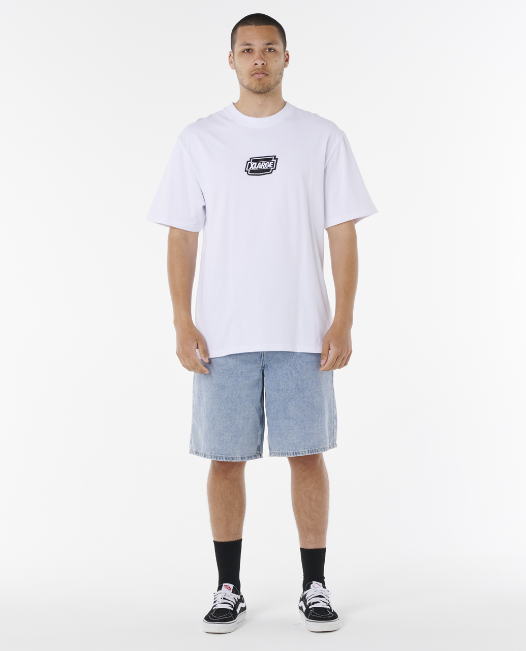 Xlarge Brand Boxy SS Tee-Wht