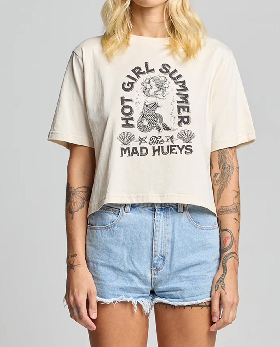 Hot Girl Summer Boxy Tee-White