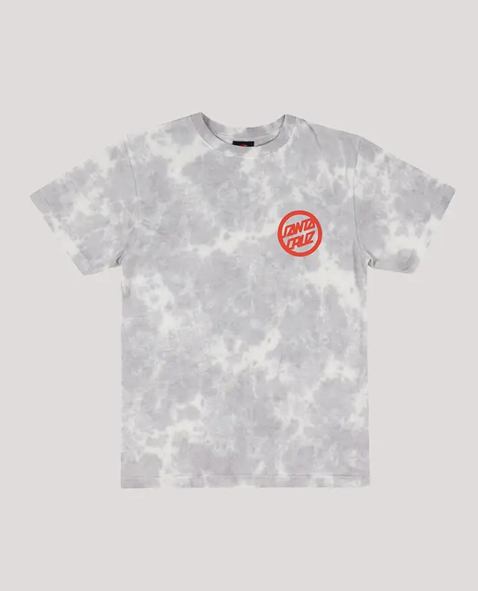 Bold Ring Dot Tee- Concrete Tie Dye