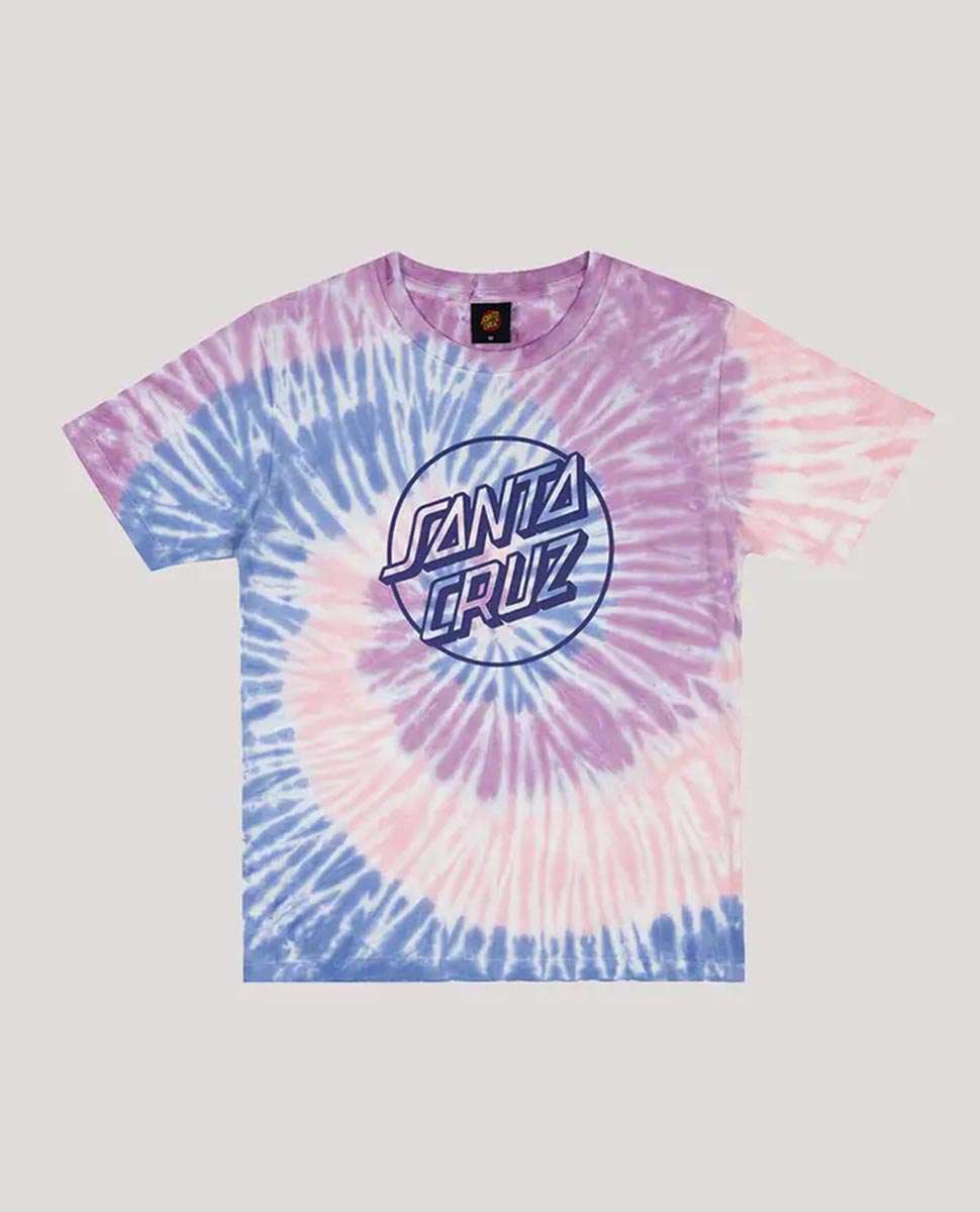 Opus Dot Front Tee- Purple Tie Dye