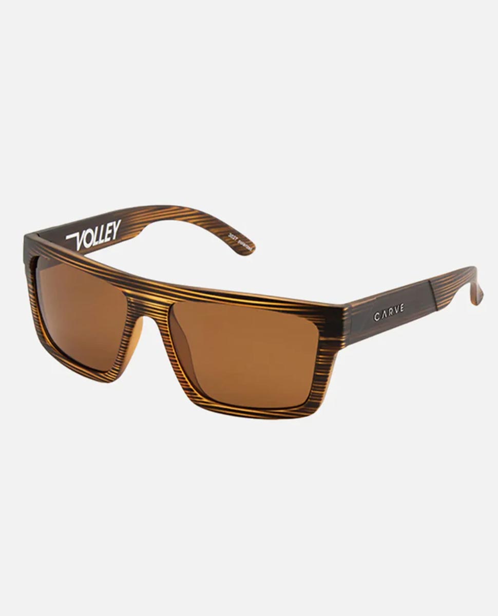 Volley Polarized Matt Brown Streak Frame Sunglasses