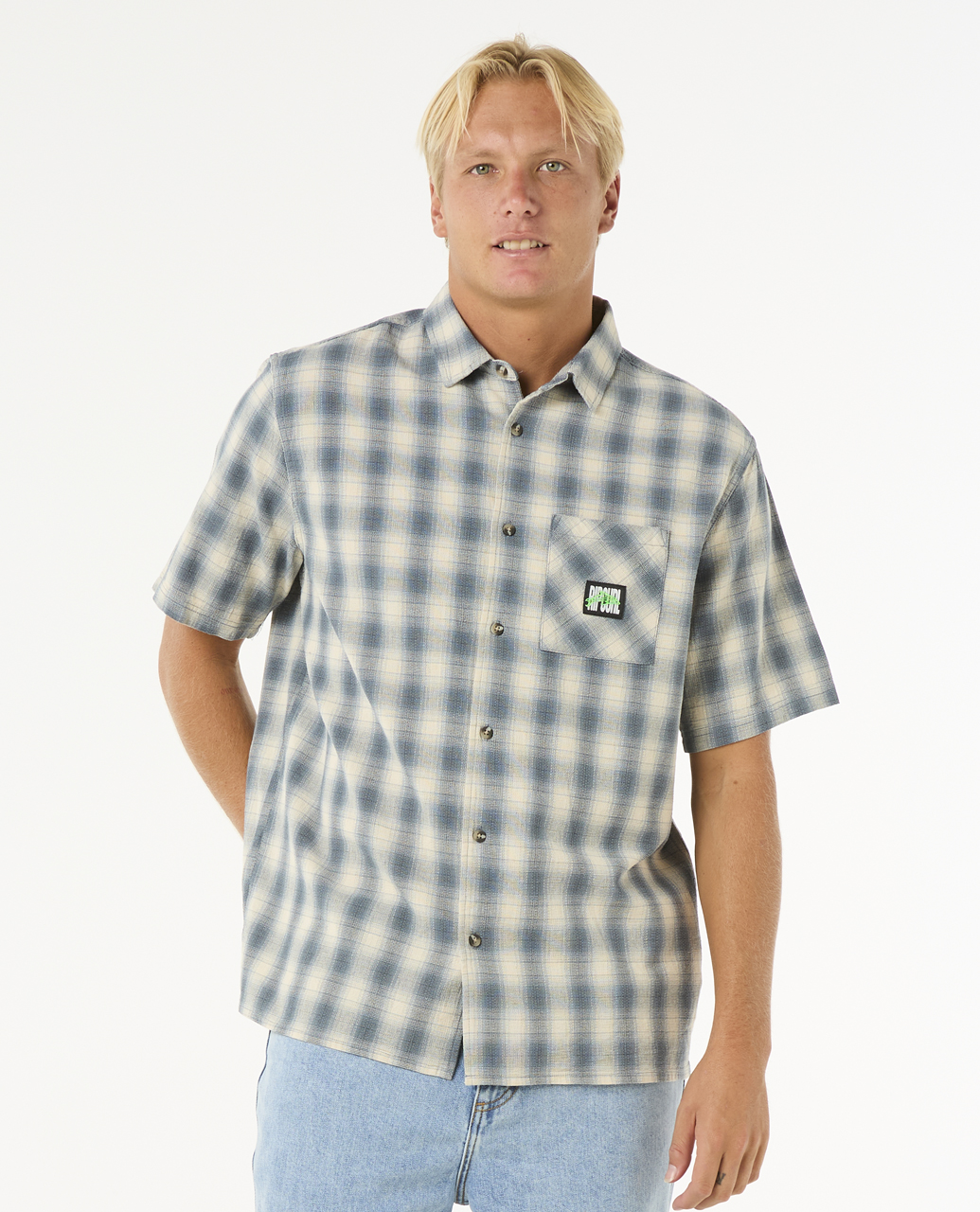 Raw Energy Short Sleeve Plaid Shirt