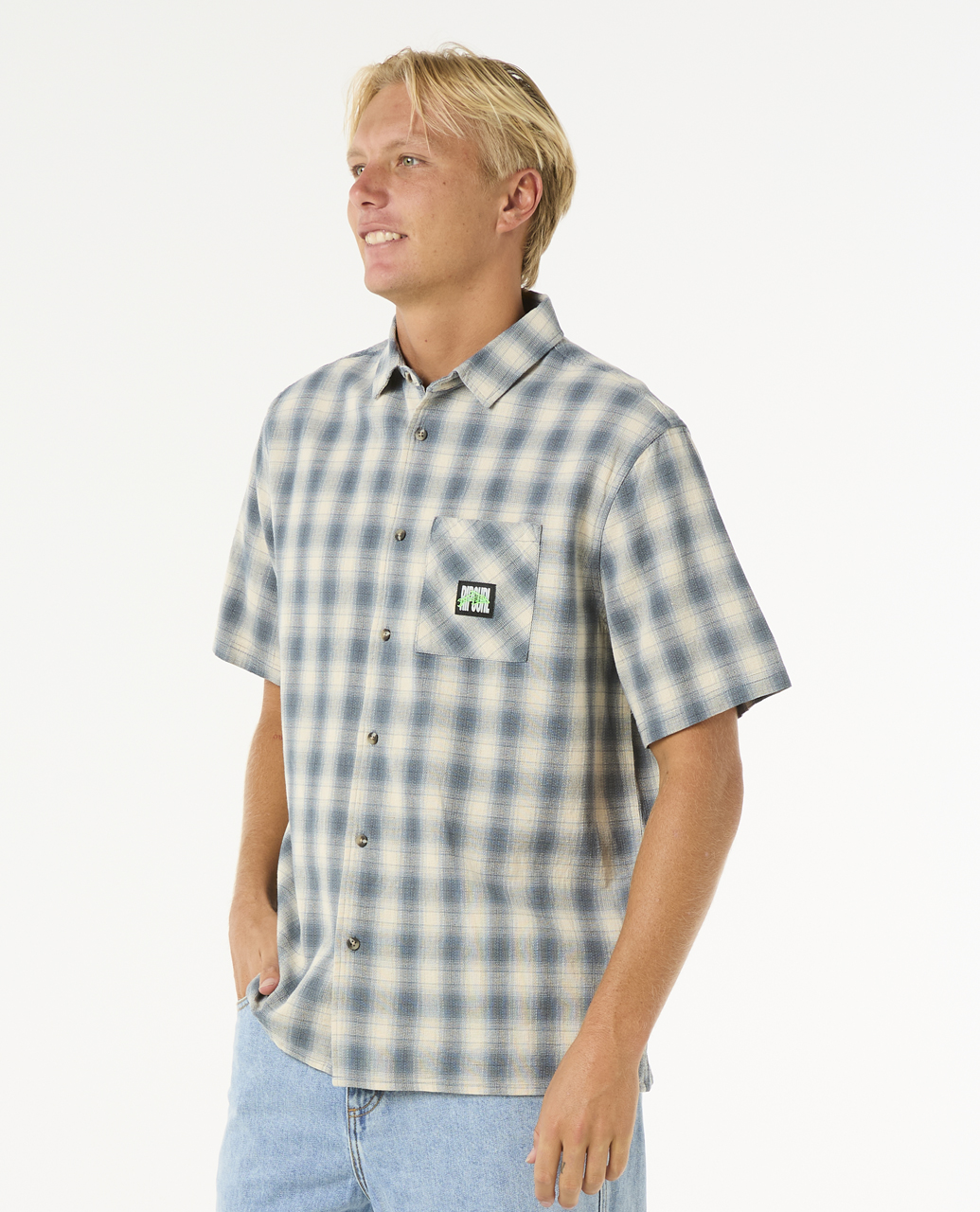 Raw Energy Short Sleeve Plaid Shirt