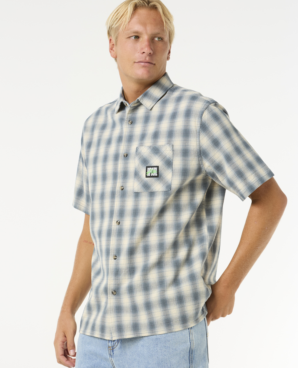 Raw Energy Short Sleeve Plaid Shirt