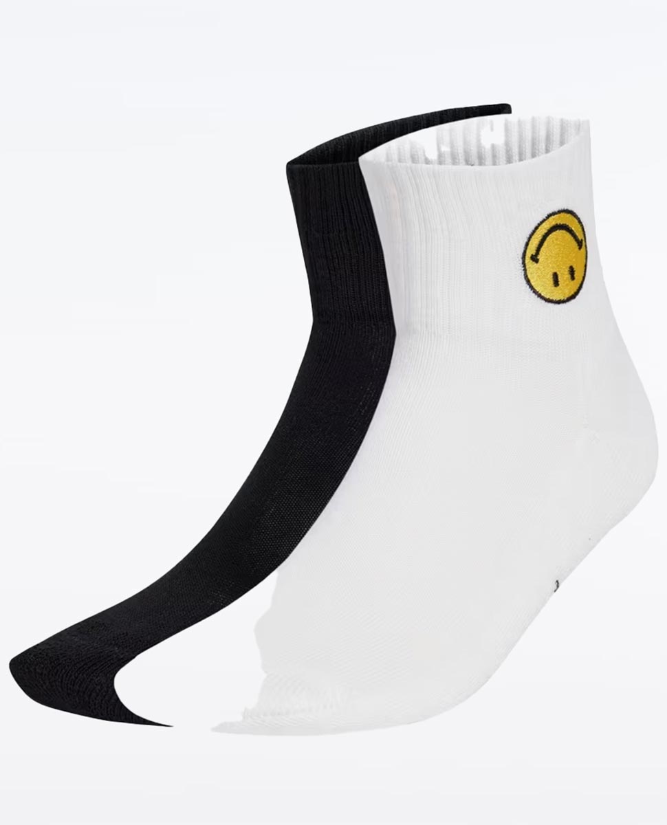 Smiley Ankle 2P White/Black