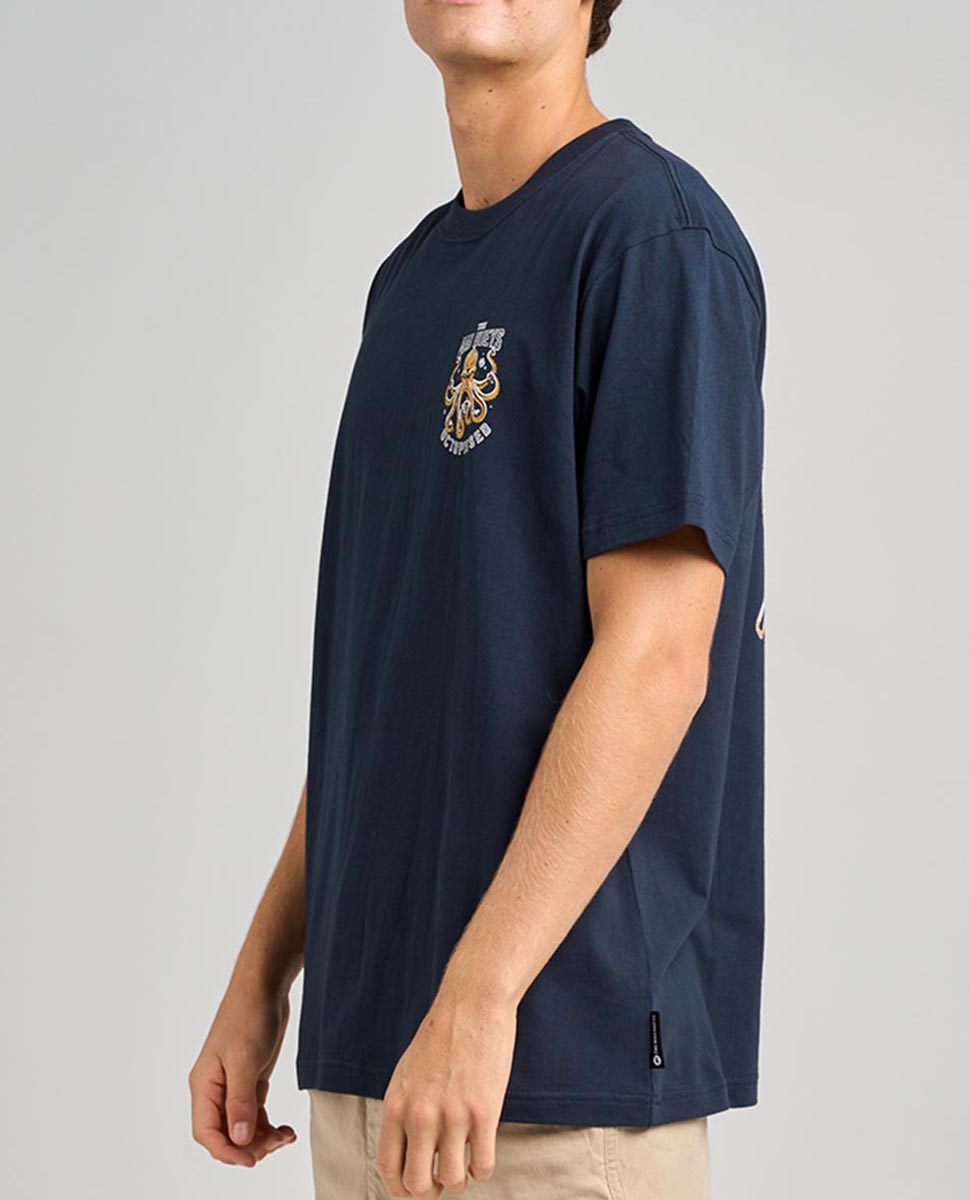 Anchor Octopissed Tee-Navy