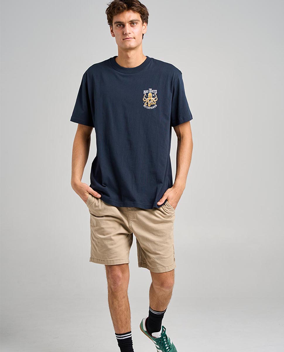 Anchor Octopissed Tee-Navy