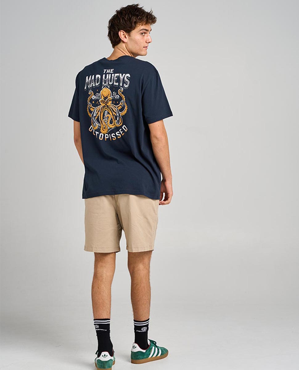 Anchor Octopissed Tee-Navy