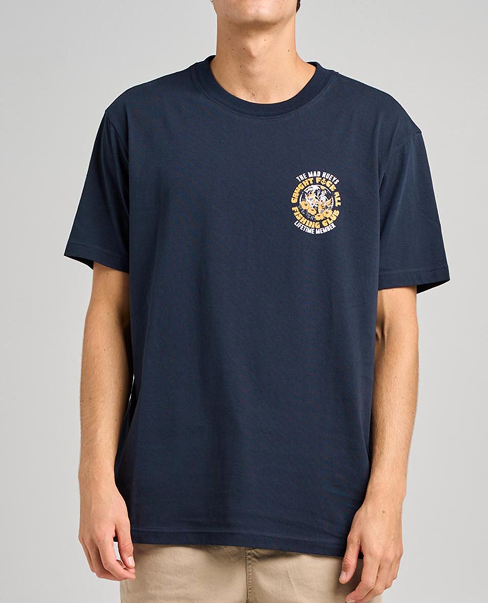 Tropic Caught Fk All Tee-Navy