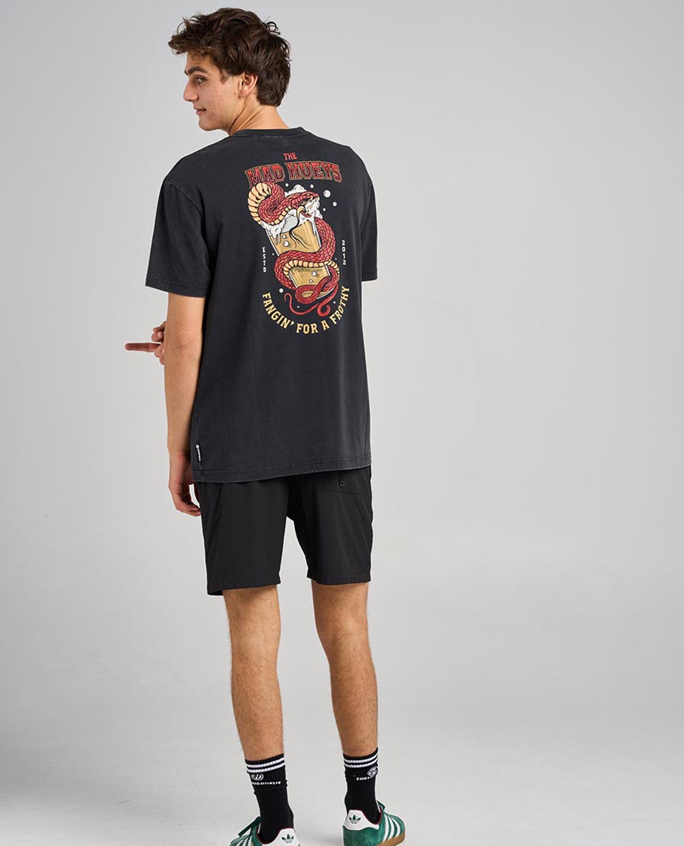 Fangin Tee-Washed Black Tee