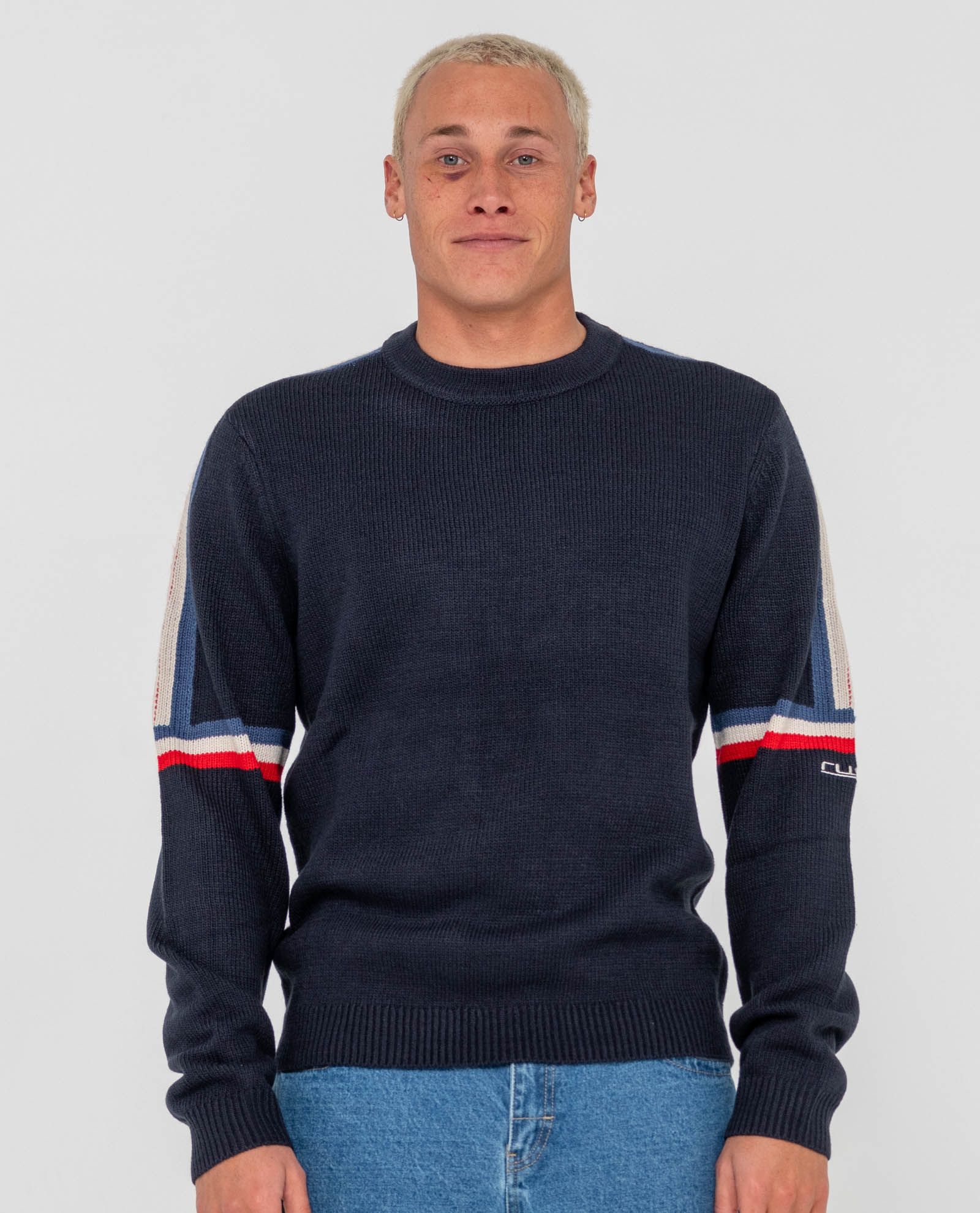 Moritz Knitted Crew-Navy Blue