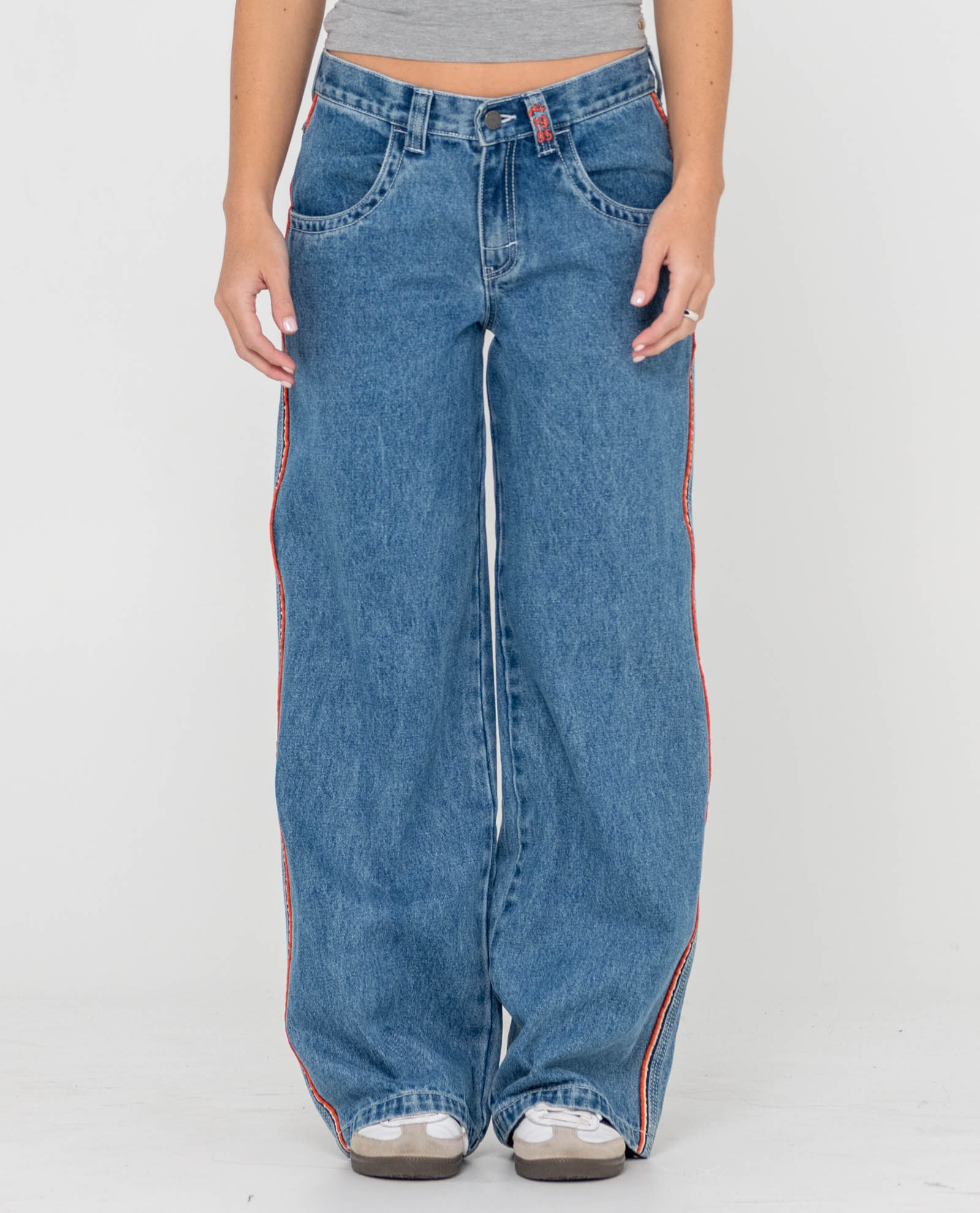 Flip Mommy Low Rise Wide Leg Denim