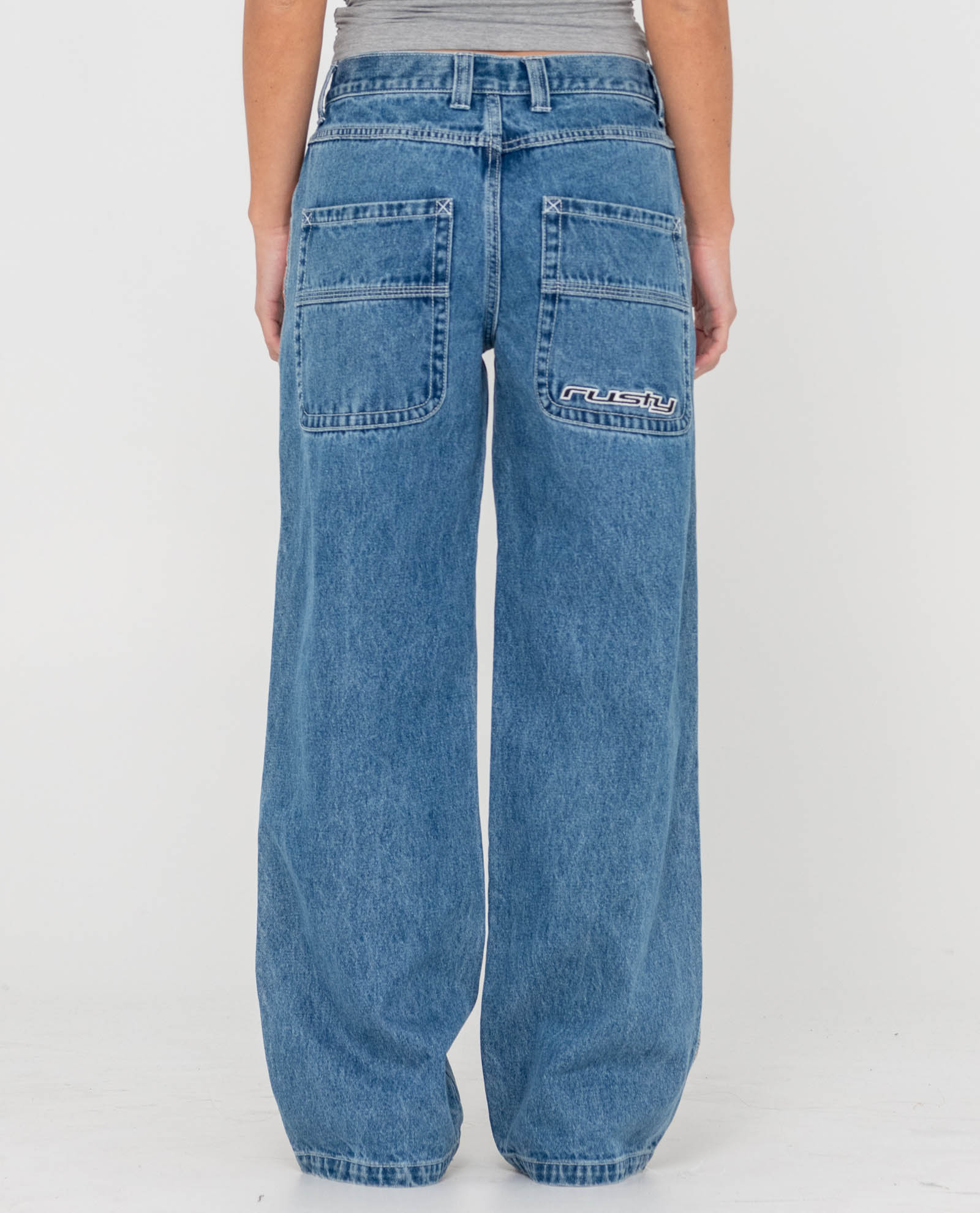 Flip Mommy Low Rise Wide Leg Denim