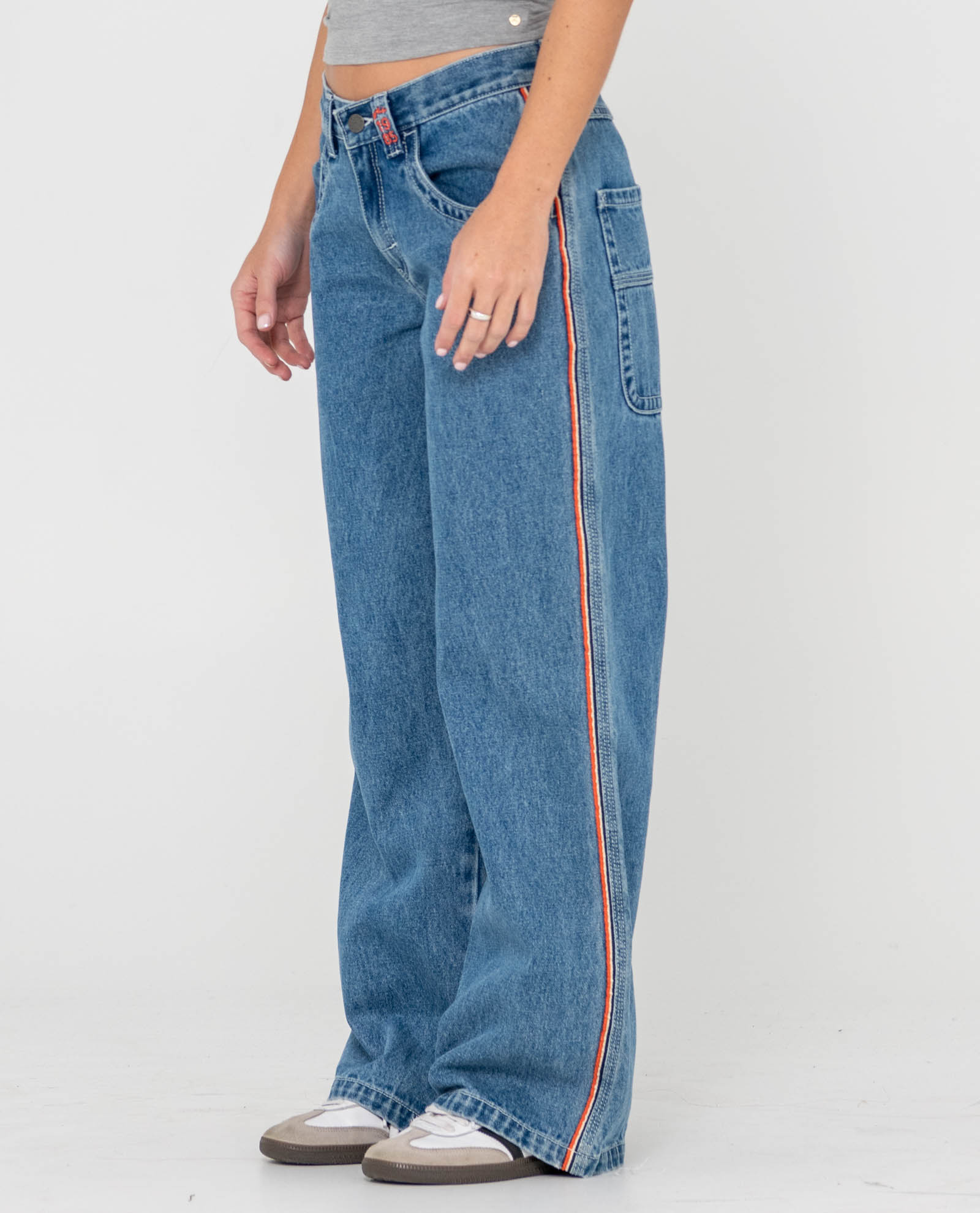 Flip Mommy Low Rise Wide Leg Denim