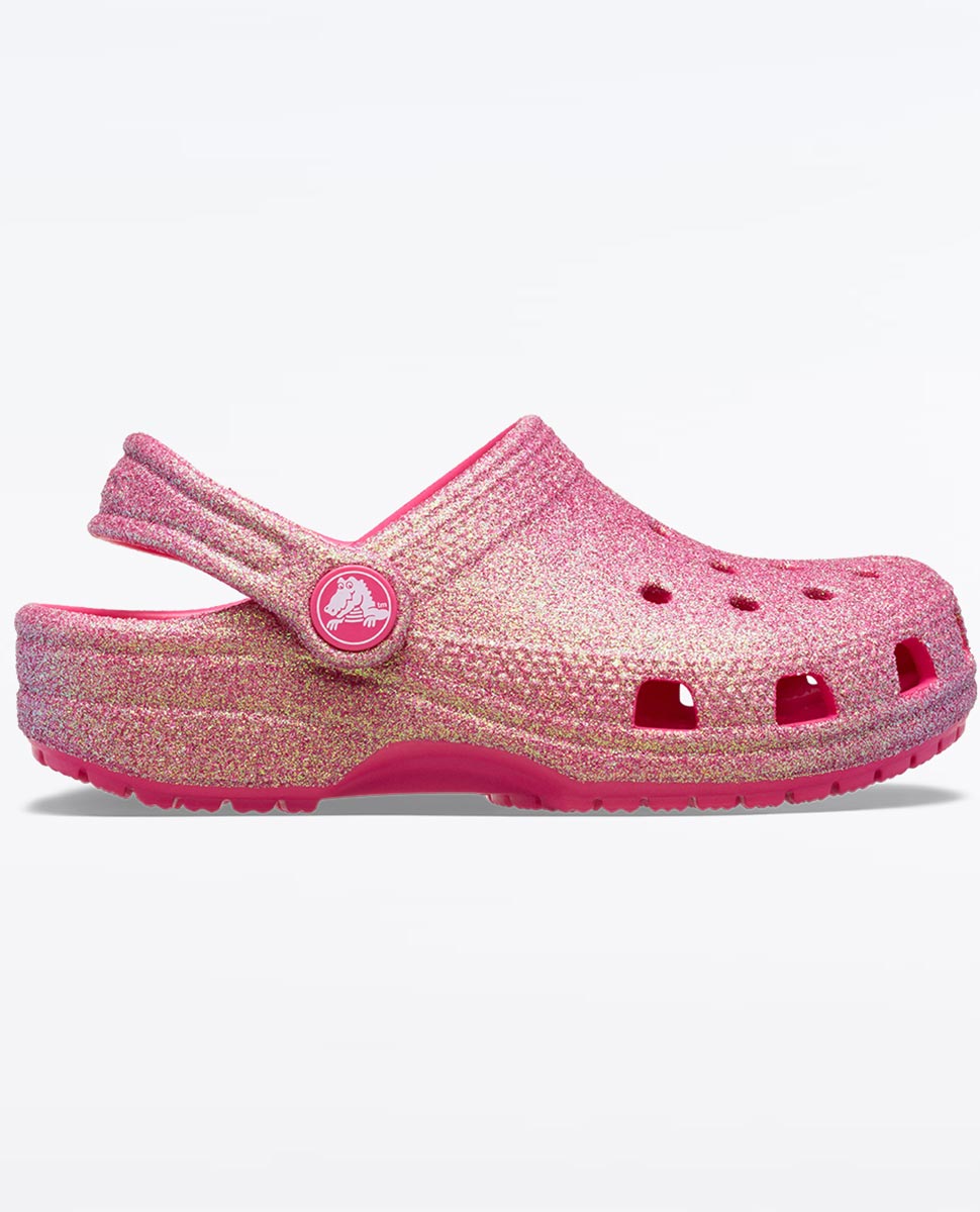 Crocs Classic Glitter Clog Pink Tod