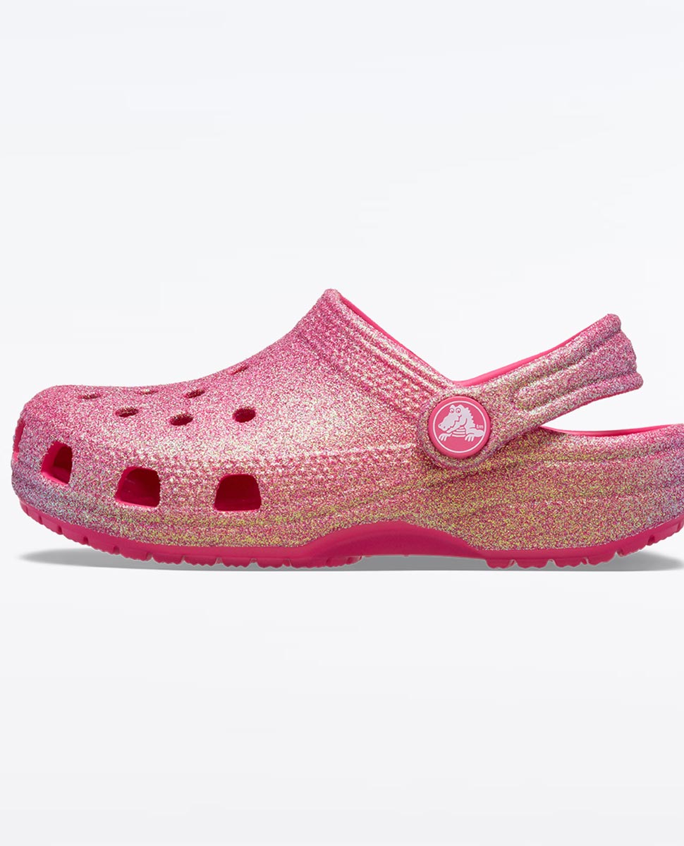 Crocs Classic Glitter Clog Pink Toddler