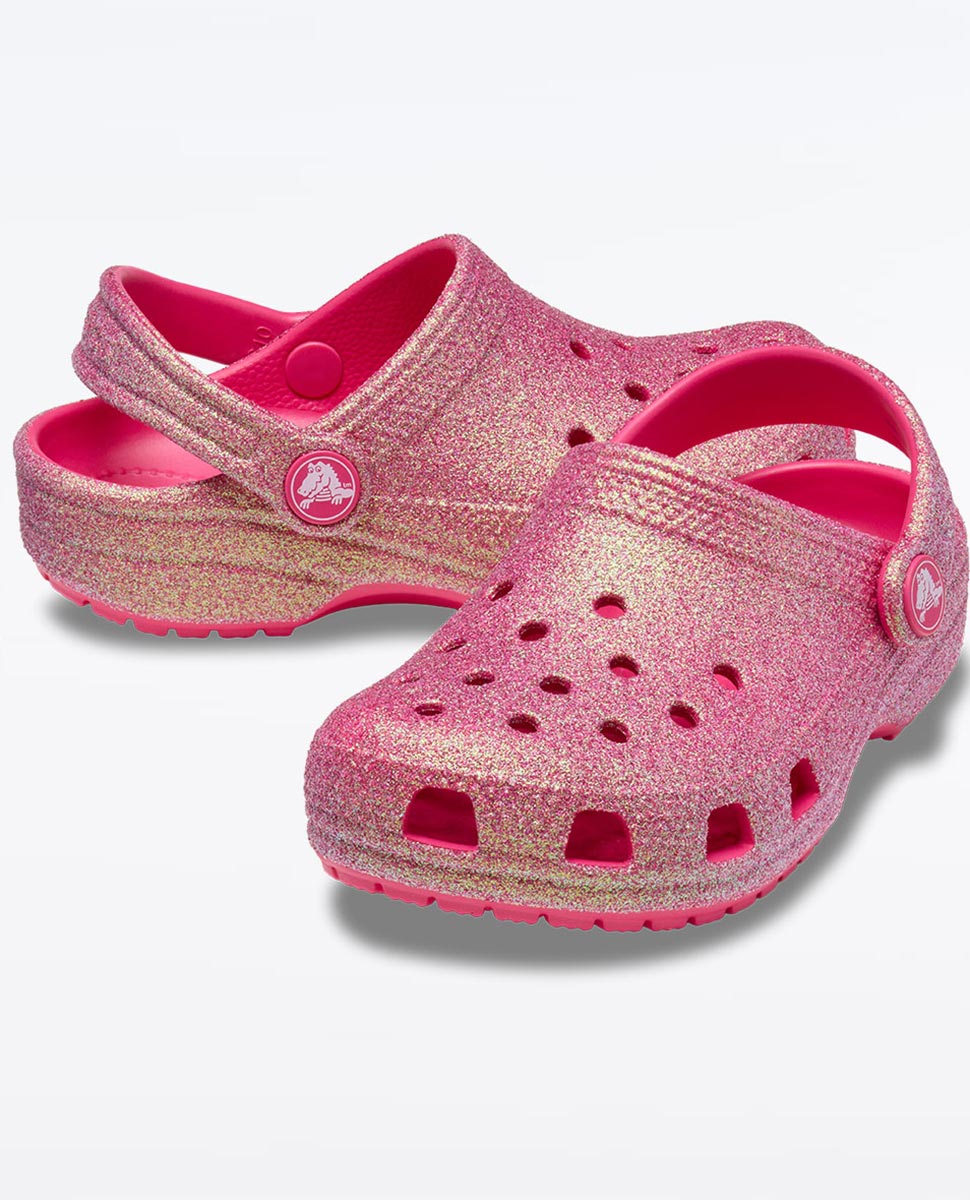 Crocs Classic Glitter Clog Pink Tod