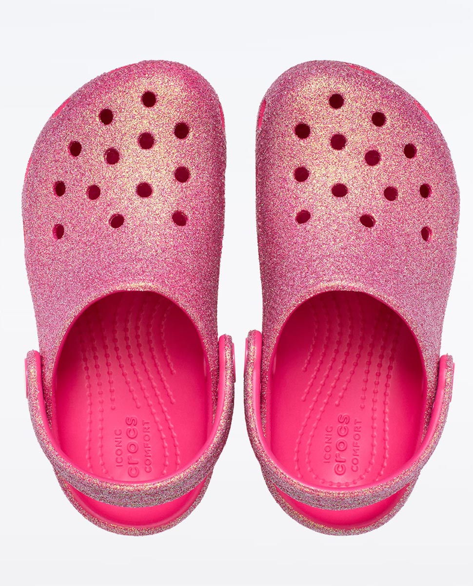 Crocs Classic Glitter Clog Pink Tod