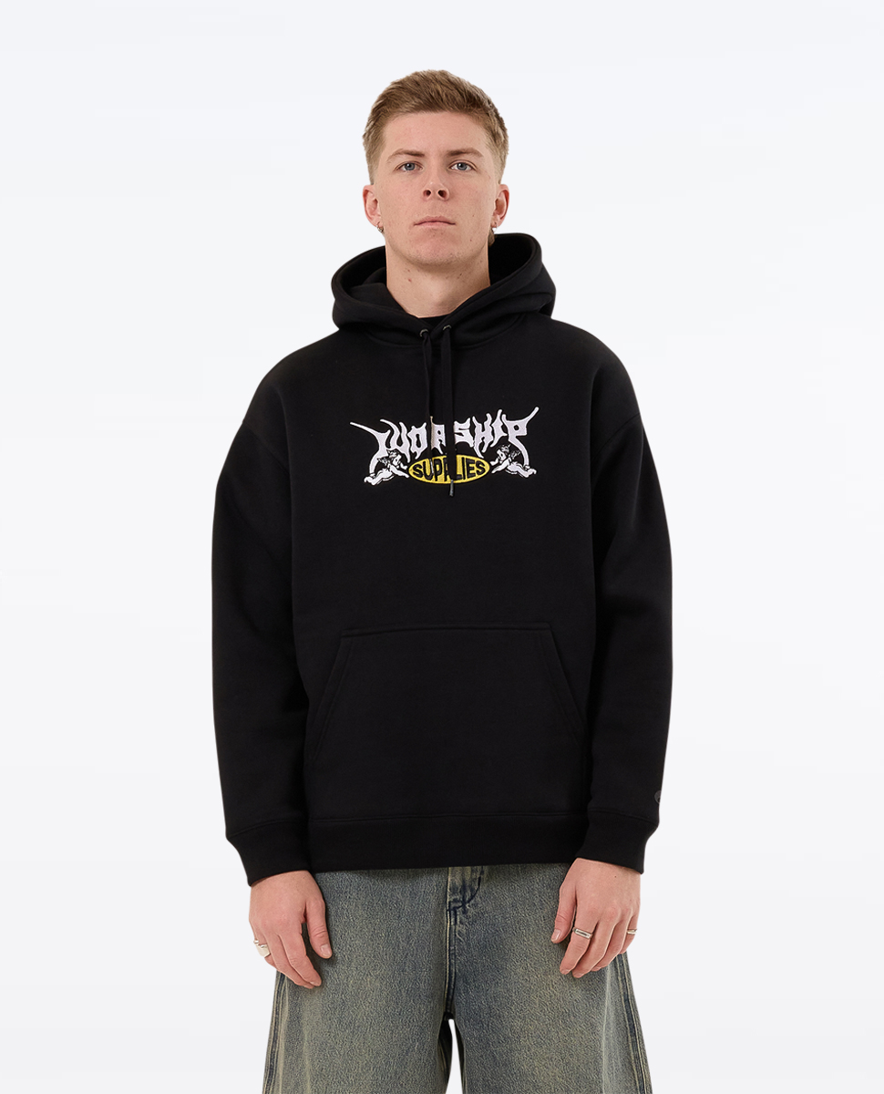 Messenger Pull Over Hood-Black