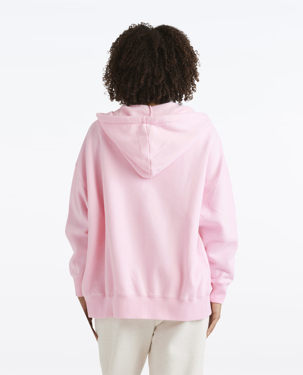 Wave Essentials Zip Thru Hood-Pink