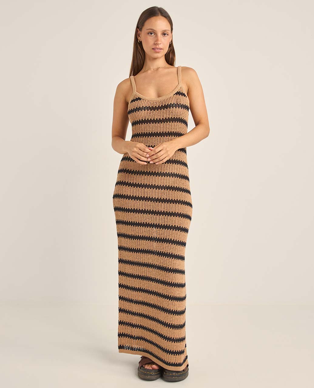 Sol Stripe Knit Maxi Dress