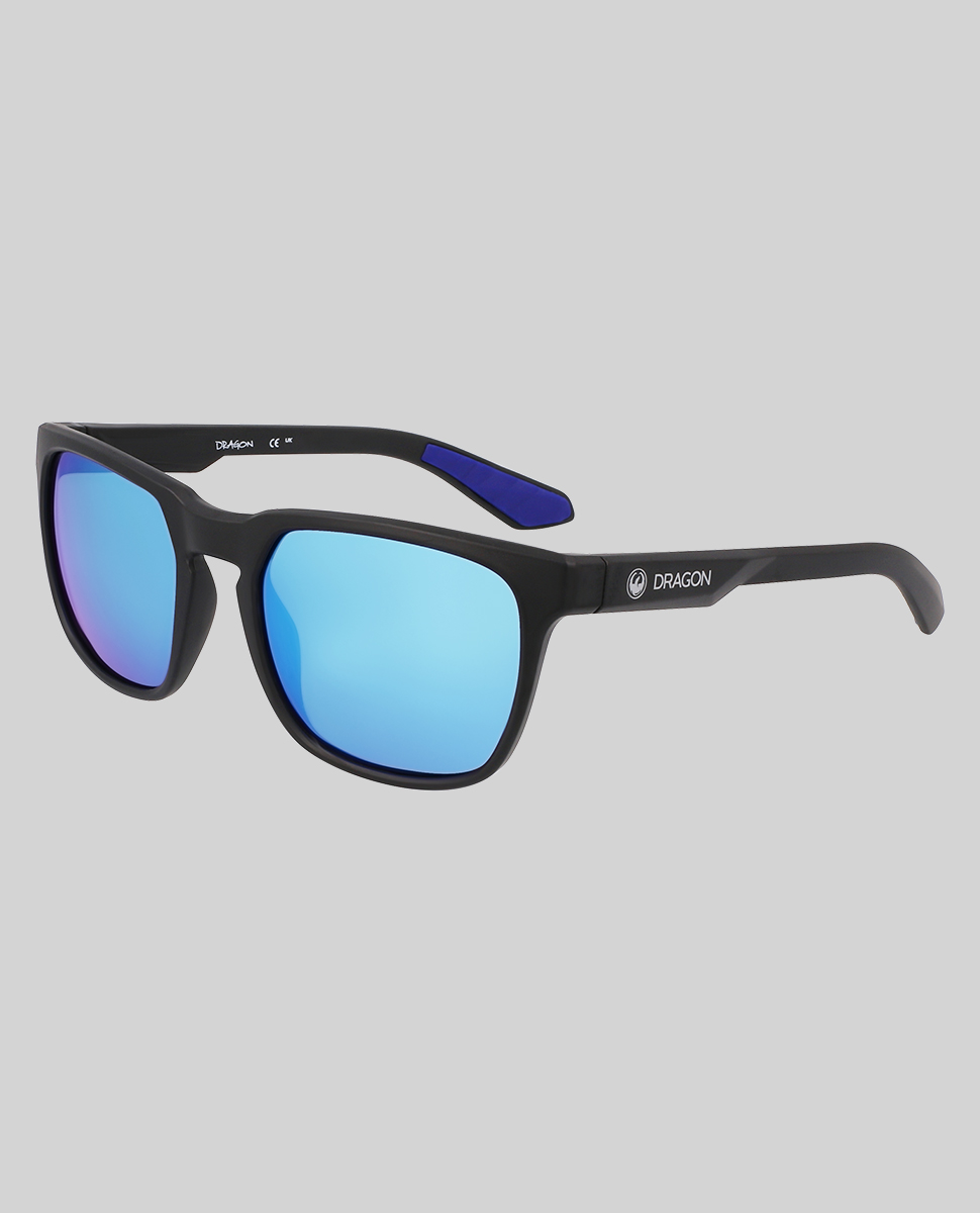 Dr Slip H2O Matte Black Polarised Luma Lenses Blue