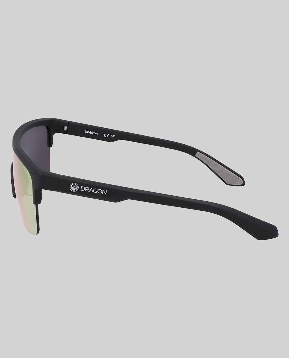 Dr Slotted Matte Black Polarised Luma Lenses Red Ion