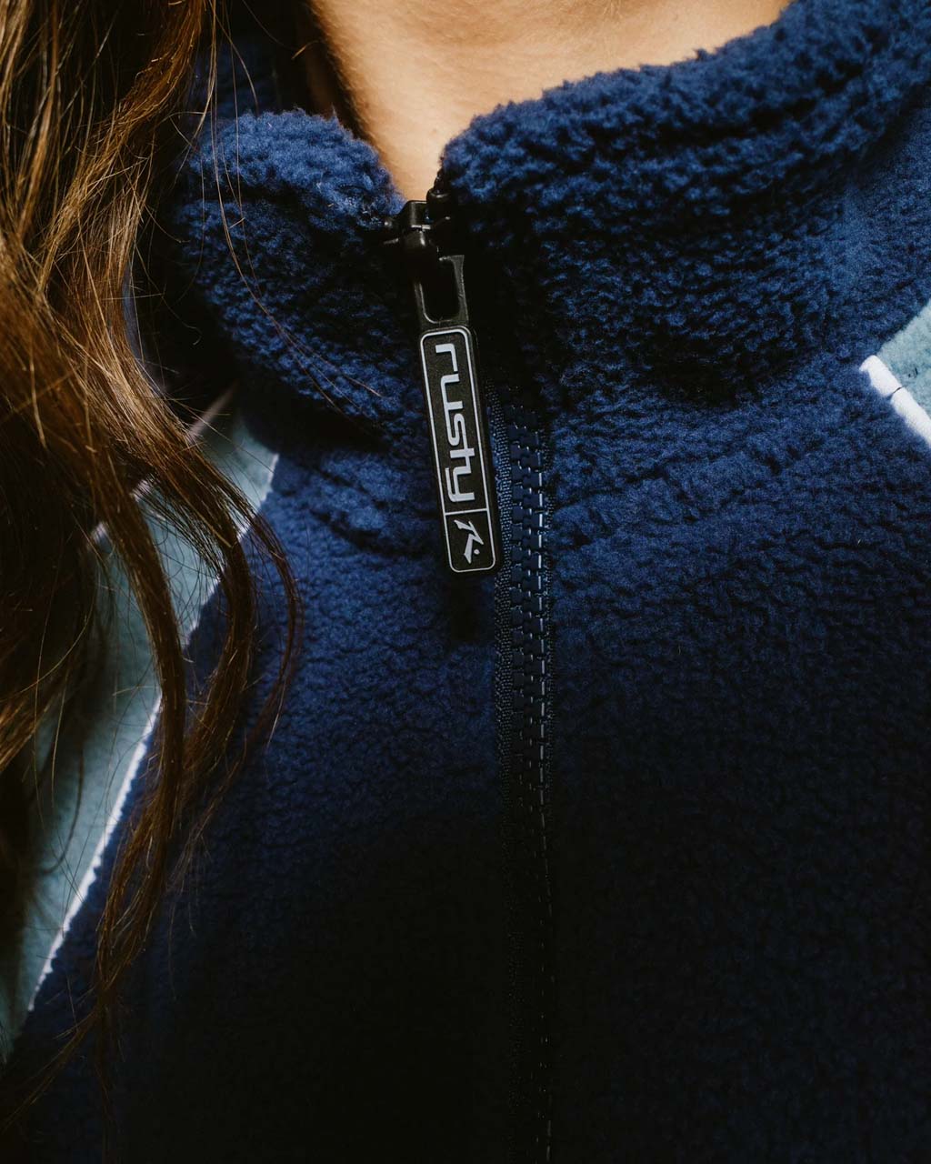 Two Tides Zip Through Sherpa Fleece