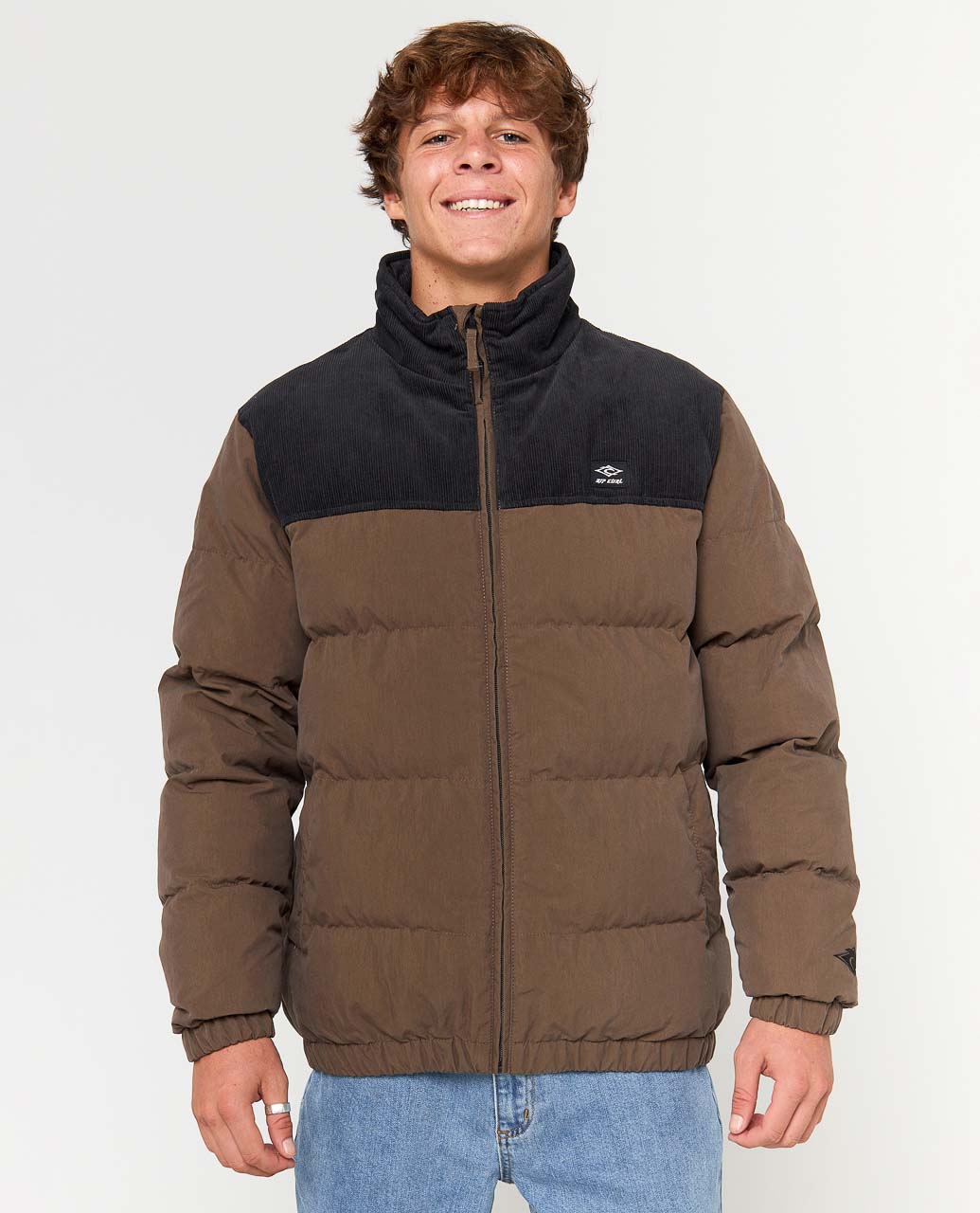 Fade Out Cord Puffer Jacket