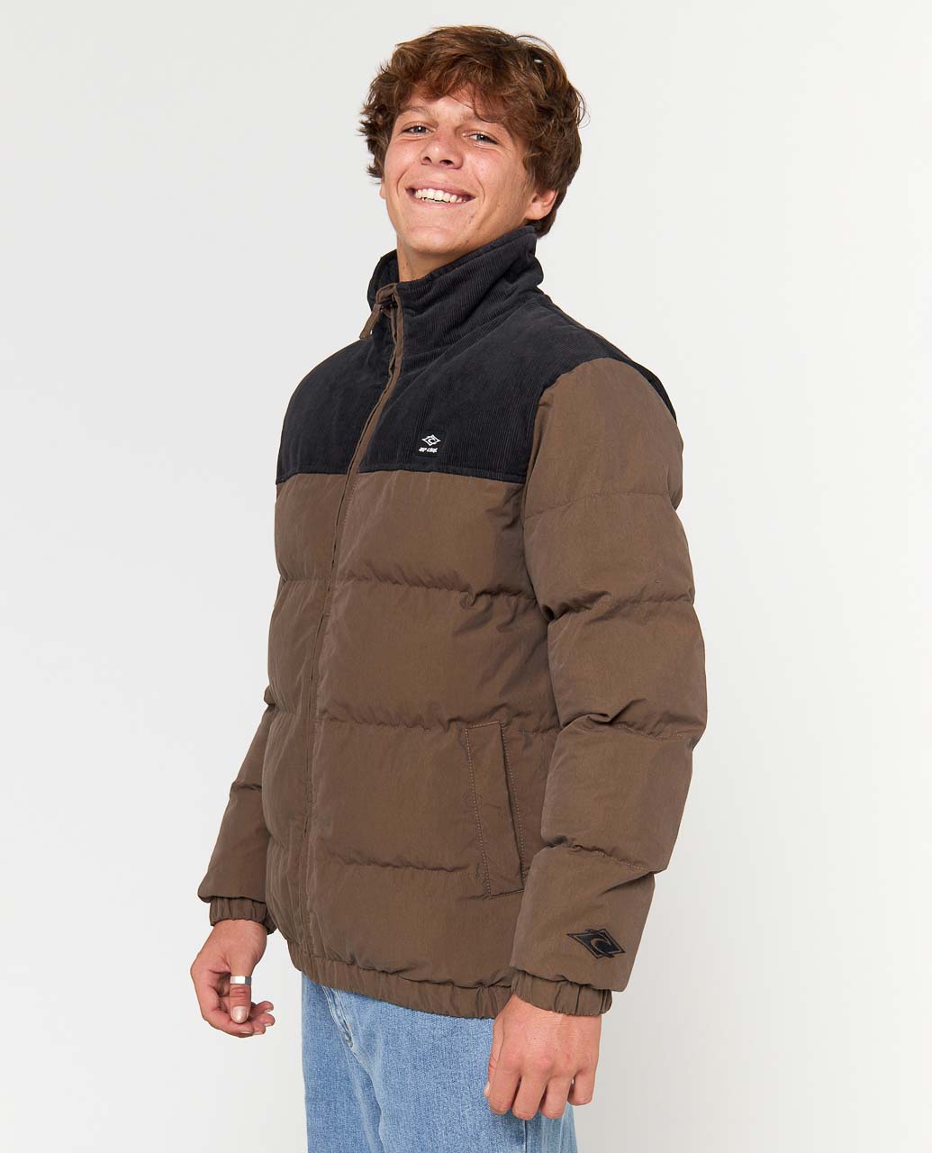 Fade Out Cord Puffer Jacket